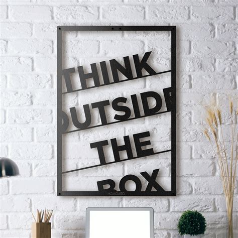 metal wall art think outside box|outside of the box art.